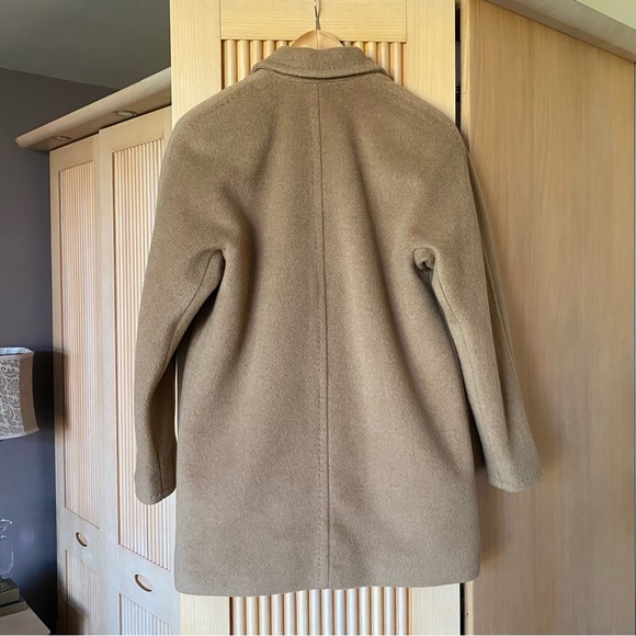 Aritzia Babaton The Slouch Short Coat Cocoa Sand camel tan - Picture 7 of 12